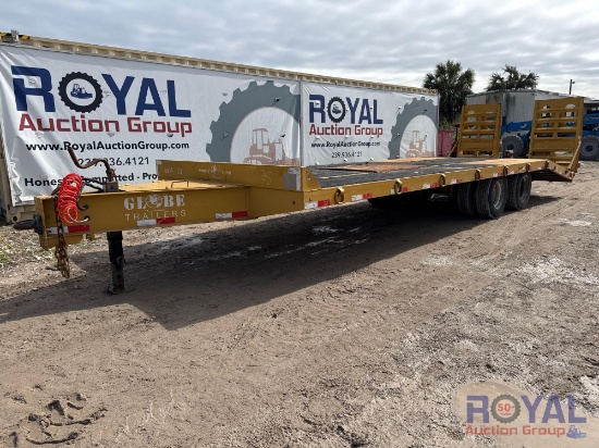 2015 Global Trailer 25ft 50,000LB T/A Dovetail Trailer