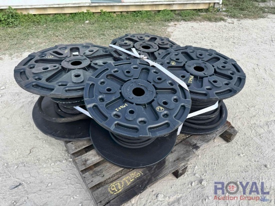 Pallet Of New Hydraulic Hoses On Spools