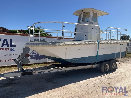 2011 Pumpout USA 26FT Boat with T/A Boat Trailer