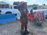 Wooden Native American Statue