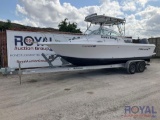 2007 Pro-Line Down Range 25 Walkaround 25FT Fishing Boat with T/A Boat Trailer
