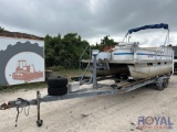 2004 18FT Fisher Pontoon Boat with T/A Boat Trailer