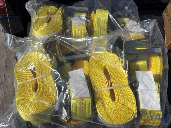 8 New Ratchet Tie Down Straps