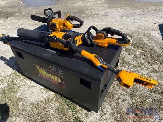 Wood Tuff Box with Battery Cub Cadet Lawn Tools