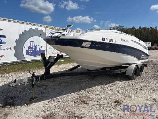2001 22ft. SeaDoo Islandia Bombardier Jet Boat with 21ft. Boat Trailer