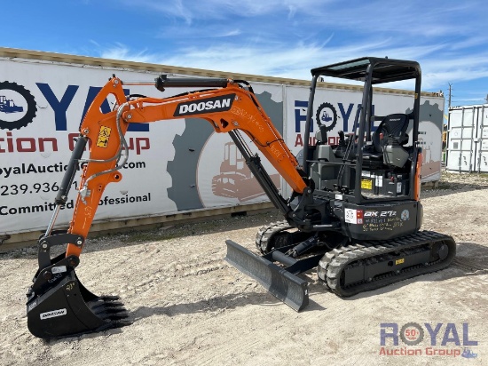 2023 Doosan DX27Z-7 Mini Excavator