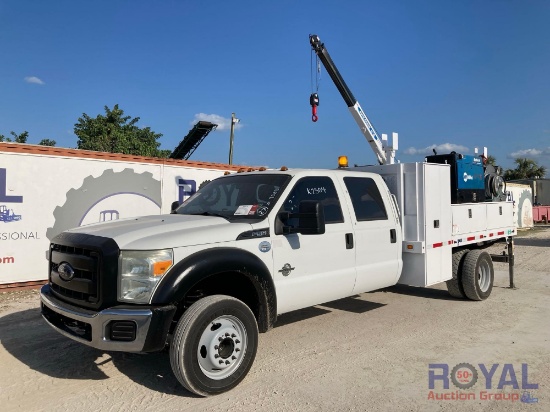 2016 Ford F-550 Crew Cab Auto Crane Truck