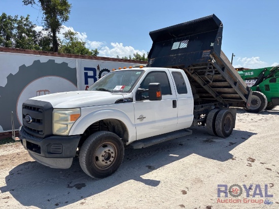 2012 Ford F-350 4x4 Ext. Cab Rugby HR-520 Mason Dump Truck