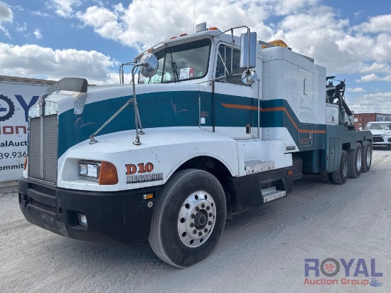 1989 Kenworth T600 Tri-Axle Sleeper Cab Integrated Wrecker Truck