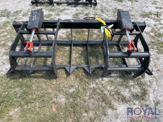 2025 78in Dual Cylinder Grapple Rake Skid Steer Attachment