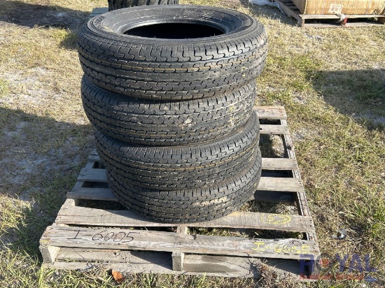 4 Unused ST205/75R15 Trailer Tires