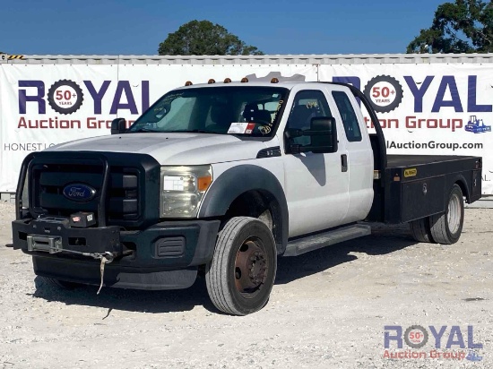 2016 Ford F-550 4x4 Ext. Cab 11ft Palfinger Flatbed Truck