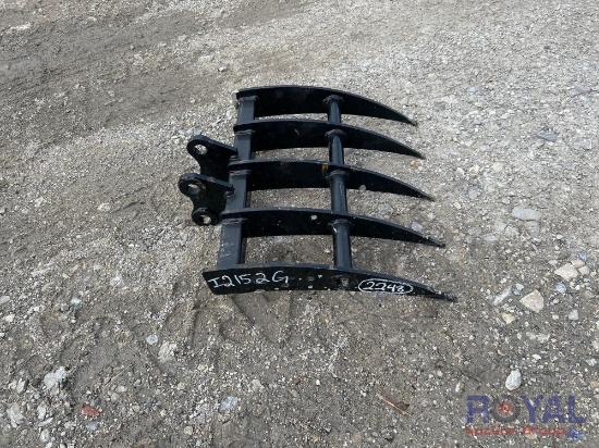 2025 Mini Excavator Rake Attachment