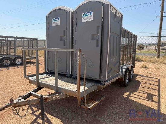 2015 AFFO Portable Restroom T/A Trailer with Trash Storage Compartment