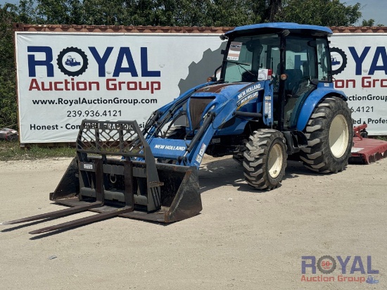 2016 New Holland Boomer 47 4WD Front Loader Utility Tractor with Bush Hog BH16-2