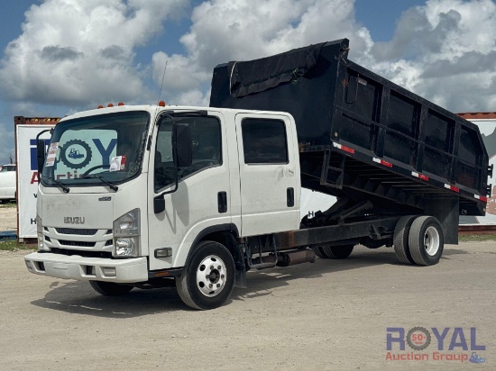 2017 Isuzu NPR Crew Cab Landscape Dump Truck