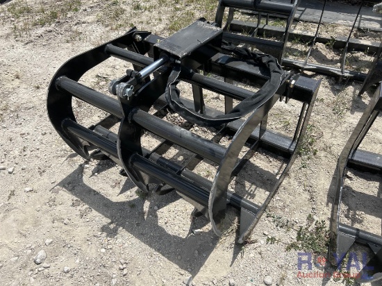 2025 Single Cylinder 40in Grapple Rake Skid Steer Attachment