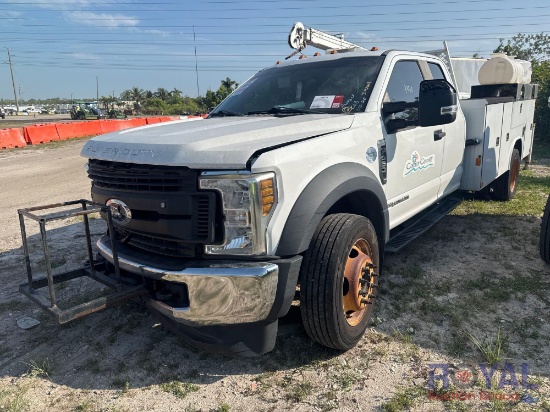 2019 Ford F-450 4x4 Extended Cab Liftmoore 2550 Crane Service Truck