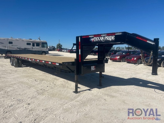 Unused 2025 40ft. Texas Pride FT835524KGN 13 Ton T/A Gooseneck Flatbed Trailer