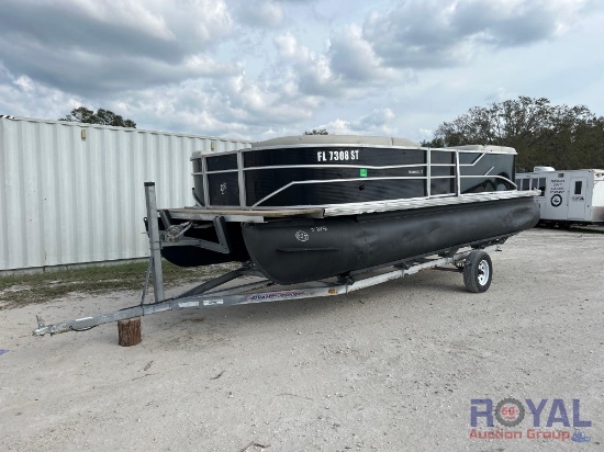 2021 23ft Cypress Cay Seabreeze 232 Pontoon Boat with 23ft Single Axle Trailer