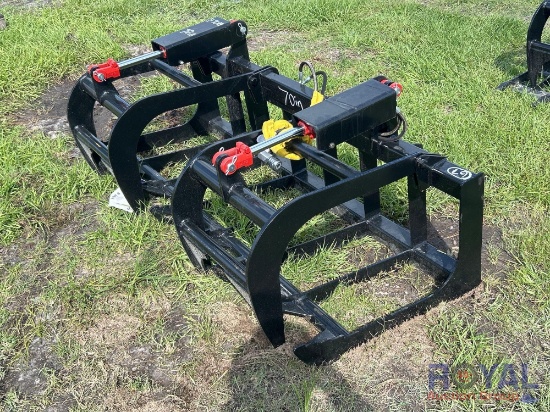 2025 70in Dual Cylinder Grapple Skid Steer Attachment