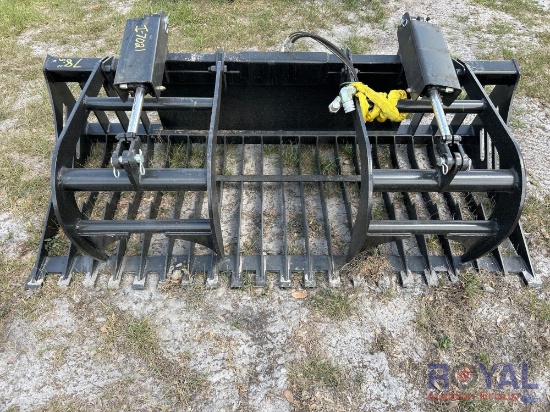 2025 78in Dual Cylinder Grapple Rake Skid Steer Attachment