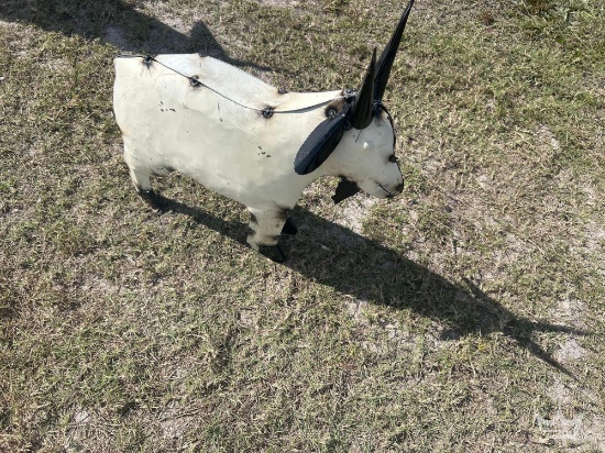 Miniature Metal Goat Statue