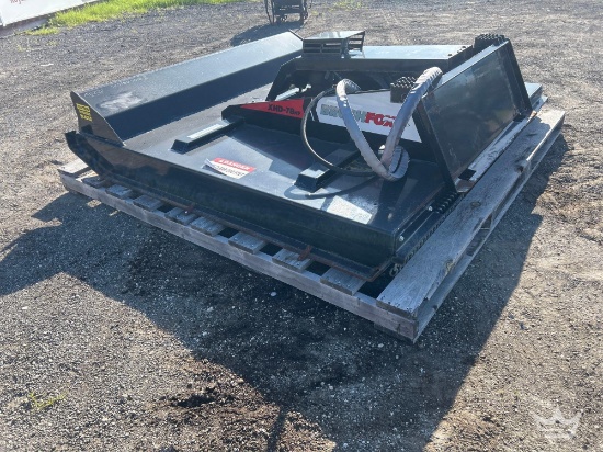 2025 BrushFox XHD-78HF 78in Hydraulic Rotary Brush Cutter Skid Steer Attachment