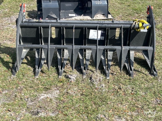 2025 78in. Hydraulic Root Rake Grapple Skid Steer Attachment