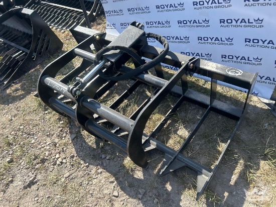 2025 JMR 66in Hydraulic Single Cylinder Brush Grapple Skid Steer Attachment