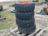 Lot of 4 12-16.5N.H.S. Skid Steer Wheels and Tires