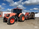 2012 Kubota M108S 108HP 4WD Agricultural Tractor with Bush Hog 2615L1 15ft. Rotary Brush Cutter