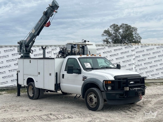 2010 Ford F-550 4x4 Venturo HT40KX 3 Ton Crane Mechanics Truck