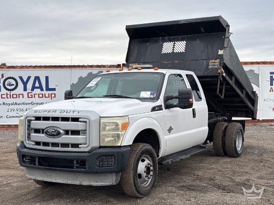 2012 Ford F-350 4x4 Ext. Cab Rugby HR-520 Mason Dump Truck