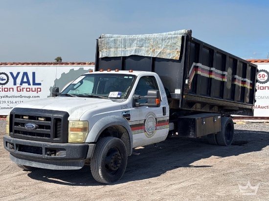2008 Ford F-550 4x4 Landscape Dump Truck with Lift Gate