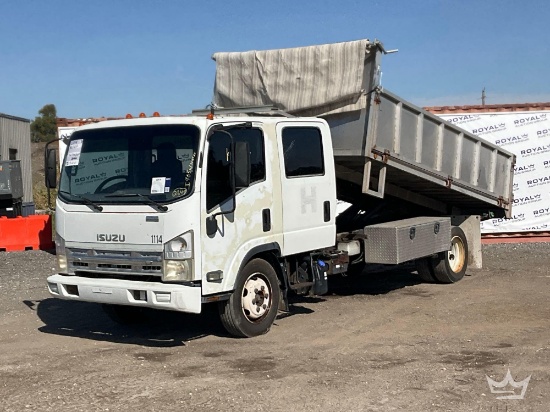 2014 Isuzu NQR Crew Cab Landscape Dump Truck