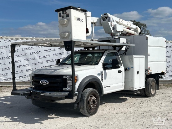 2018 Ford F-550 4x4 Altec AT37G Forestry Chipper Bucket Truck