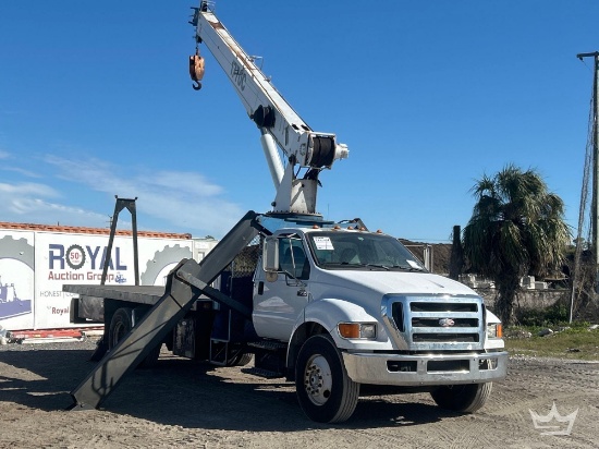 2009 Ford F-750 Manitex 1770C 17 Ton Straight Boom Crane Truck