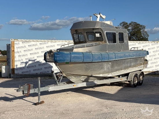 2011 Armstong Marine Pilot House Boat w/ T/A Boat Trailer