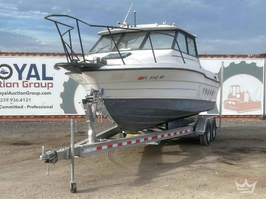 1992 22ft Bayliner BYQ Boat w/ ASPT T/A Boat Trailer
