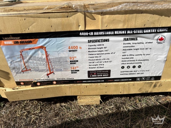 LandHonor LHR-AGC4400 4400lb Adjustable All-Steel Gantry Crane