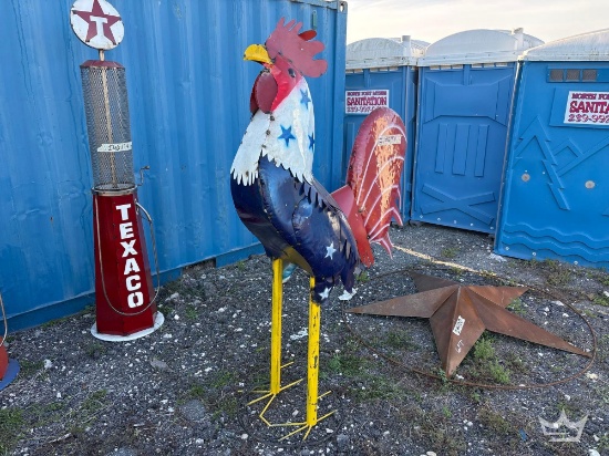 6 ft Rooster Aluminum Statue