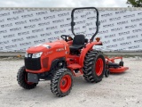 2019 Kubota L2501D 24HP 4x4 Utility Tractor with Land Pride 72in Brush Cutter