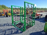 Unused 2023 Hustler Regener8r LM630 Hydraulic Chain Harrow Tractor Loader Attachment