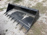 2025 Swict 84in. Bucket w/ Teeth Skid Steer Attachment