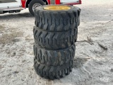 Set of 4 Unused ForeRunner 12-16.5N.H.S. Skid Steer Wheels and Tires