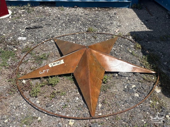 6ft 5-Pointed Star Metal Decorative Sign