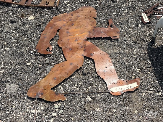 Bigfoot with Bottle Metal Decorative Yard Art
