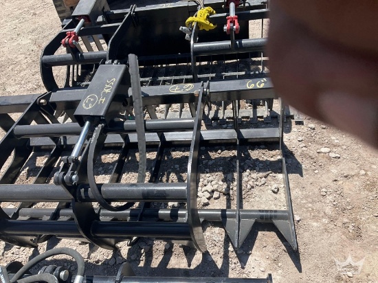 2025 66in Hydraulic Grapple Rake Skid Steer Attachment