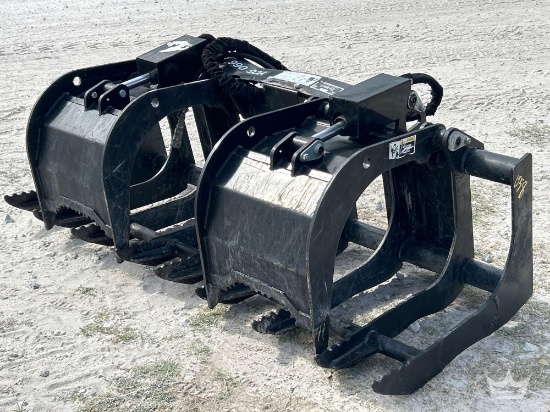 2022 Terra Force YCG066 66in Hydraulic Dual Cylinder Root Grapple Skid Steer Attachment